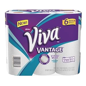 Viva Vantage Roll Choose-a-Size Towels, Regular, 6 Count (Pack Of 4)