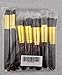 HOSL 10PCS Premium Synthetic Hair Makeup Brush Set Cosmetics Foundation Blending Blush Face Powder Brush Makeup Brush Kit (Golden and Black)