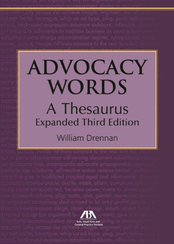 Advocacy Words, A Thesaurus