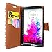 Cellularvilla Wallet Case for LG G3 Pu Leather Wallet Card Flip Open Pocket Case Cover Pouch (Brown Leopard)