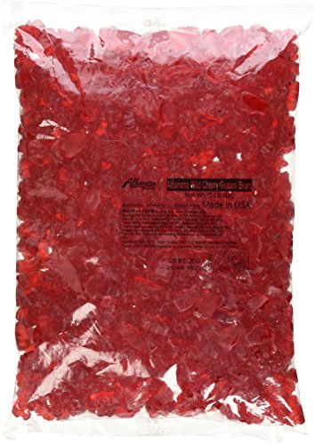 Red Wild Cherry Gummi Gummy Bears Candy 5 Pound Bag (Bulk)