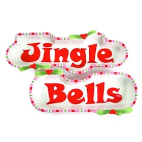 Fitz and Floyd Mingle Jingle Tid Bit Dishes (Set of 2)