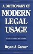 A Dictionary of Modern Legal Usage (Oxford Dictionary of Modern Legal Usage)