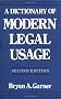 A Dictionary of Modern Legal Usage (Oxford Dictionary of Modern Legal Usage)
