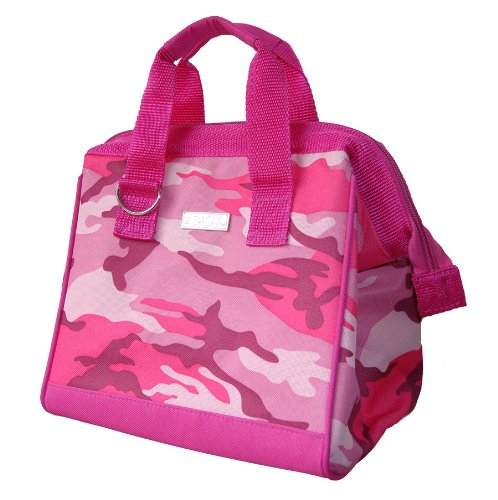 Sachi 34-034 Insulated Fashion Lunch Tote, Pink Camo