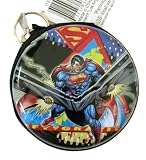 DC Heroes Superman coin purse wallet - small round tin box zipper coin purse