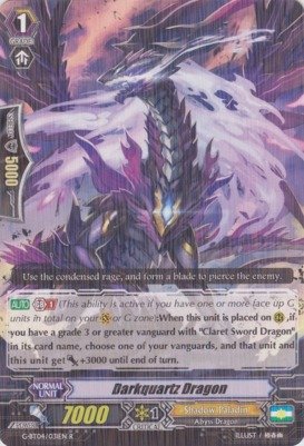 Cardfight!! Vanguard TCG - Darkquartz Dragon (G-BT04/031EN) - G Booster Set 4: Soul Strike Against The Supreme