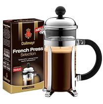 Bodum Chambord Kaffeebereiter (3 Tassen) und Dallmayr Kaffee French Press Selection, gemahlen (250 g), 1er Pack