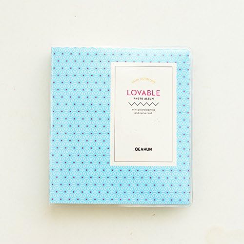 Funny-home Colorful shape Mini Album Fuji Instax Mini photo Album For Instax Mini7s 8 25 50s 90 blue Vara bow