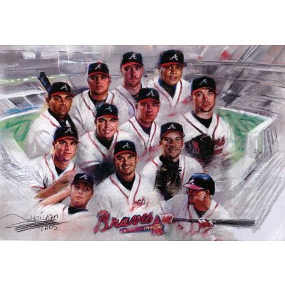 Chipper Jones Andruw Jones ATLANTA BRAVES MLB Poster - 11x17