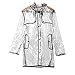 ZANZEA New Womens Hooded Transparent Clear Raincoat Cute Waterproof Rainwear