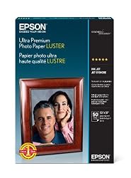 Epson Ultra Premium Photo Paper LUSTER (13x19 Inches, 50 Sheets) (S041407)