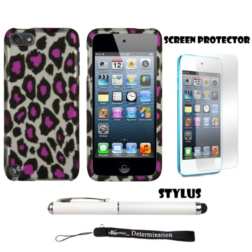 Front and Back Hard Crystal Snap on Case For Apple iPod Touch 5 ( 5th Generation) 32GB, 64GB + Screen Protector + Stylus Pen