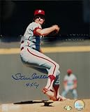 Steve Carlton Philadelphia Phillies 8x10 Autographed Photograph with ''4 Cy'' Inscription
