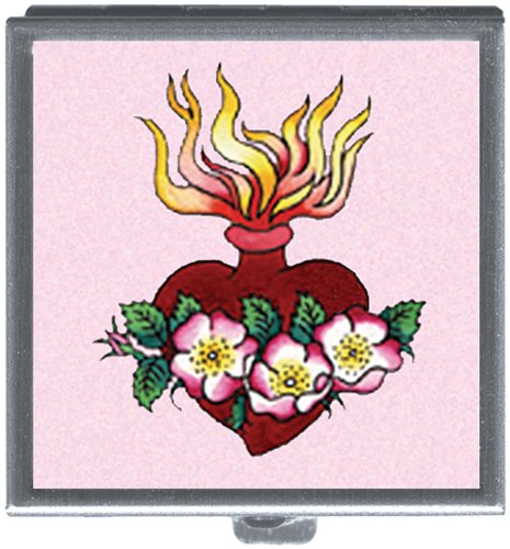 Classic Hardware Sunny Buick Tattoo Sacred Heart Small Pill Box