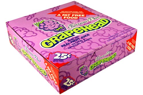 Ferrara Pan Grapehead Candy Pre-Priced 25 Cent 24 Boxes by Ferrara Pan