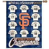MLB San Francisco Giants 2010 World Series Champion  Player 27-by-37 inch Vertical Flag