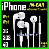 Apple Blanc Ecouteurs St�r�o Intra-Oricullaire pour iPhone 3GS iPod Touch iTouch Nanopar Decrescent