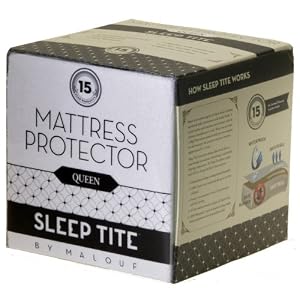 SLEEP TITE by Malouf Mattress Protector - 100% Waterproof - Eliminates Dust Mites - 15 Year Warranty