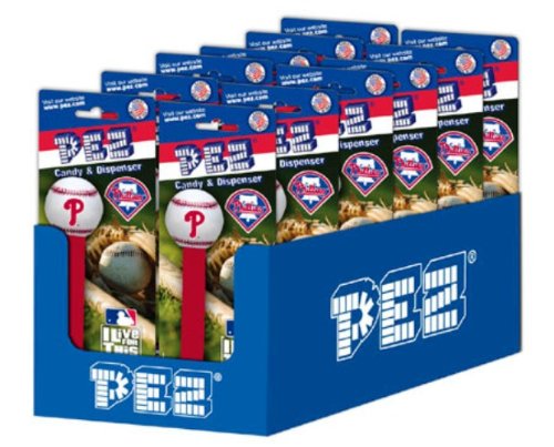 Phillies 12 Packs Of MLB Candy Dispenser