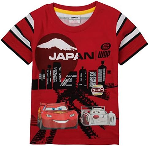 Transformers Little Boys Summer Short Sleeve Printing Stripe Pure Cotton Tees T-Shirts,Multi,18-24M