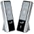 Genius SP-i202U, 2W/6W 2 piece Portable USB Digital Speakers with carry box. 2 watts RMS output power with USB port, 6 watts RMS.