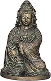 Kuan-Yin with Rosary Statue, Bronze Finish, Small