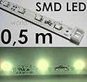 SMD-LED Leiste 48cm 12VWARM - WEISS 30 MEGA helle, breitstrahlende, warm-weißen SMD-LEDs, IDEAL für indirekte Beleuchtung, absolut schlanke Bauform universell einsetzbar, da beliebig, alle 3 LEDs eingekürzt werden kann