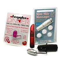 Tongue Dinger Purple Vibrator Adult Sex Toy Kit