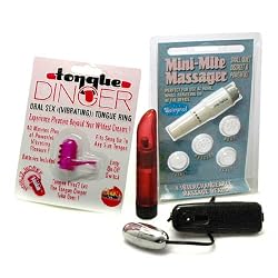 Tongue Dinger Purple Vibrator Adult Sex Toy Kit