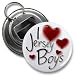 Creative Clam I Heart Jersey Shore Boys 2.25 Inch Button Style Bottle Opener With Key Ring