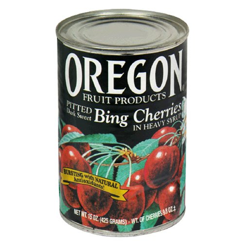Oregon Fruit Pitted Dark Sweet Bing Cherries in Syrup, 15-Ounce Cans (Pack of 8) by Oregon Fruit