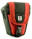 Tuff-Luv 'ZipNGo' holster / telescopic style / Top-loader case for digital SLR camera in size: 1 / colour: Red / compatible with (Fuji Finepix S2800HD / S1850 / S1800 / S1700 / S1730 / S1600)