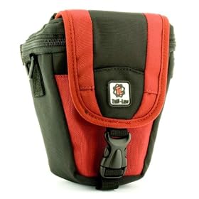 Tuff-Luv 'ZipNGo' holster / telescopic style / Top-loader case for Digital SLR camera in size: 2 / colour: Red Compatible with (Ricoh 500G 500SE)
