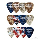 12 X CELLULOID PEARLOID GUITAR PICKS plectrums LIGHT gauge 0.46mm