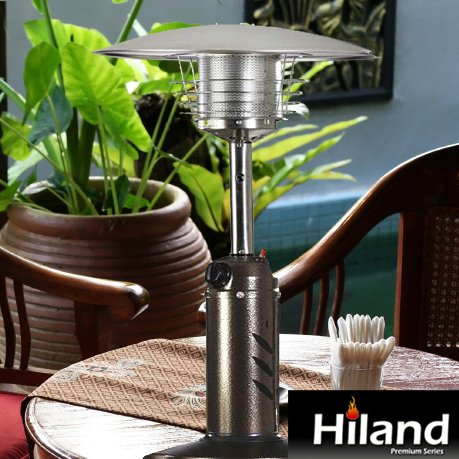 Silver Hammered Table Top Patio Heater