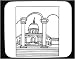 Mouse Pad with black and white, architectural, religion, Israel, Palistine, Middle East, construction, structure, Dome of the Rock, Muslim, mosque, Islam, building