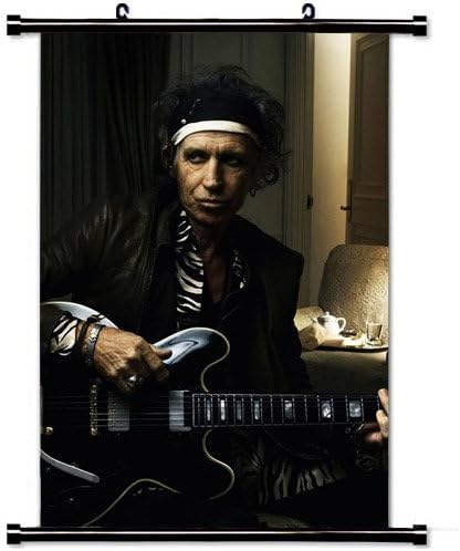 Home Decor Popular Music (famous singer) poster with Keith Richards Guitar Room Hotel Bag Wall Scroll Poster Fabric Painting 24 X 36 Inch (60cm X 90 cm)
