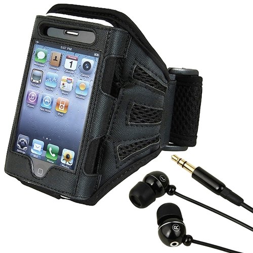 BLACK SPORT ARMBAND CASE iPod touch®+HEADPHONE