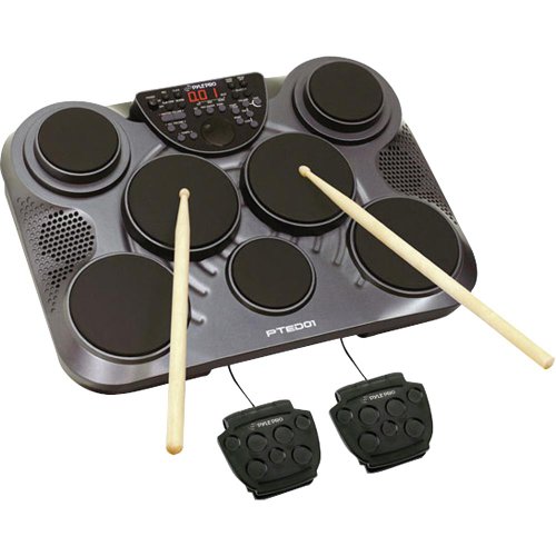 Pyle-Pro PTED01 Electronic Table Digital Drum Kit Top w/ 7 Pad Digital Drum Kit