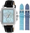 Diamond Strap Chronograph Blue Mother Of Pearl Dial