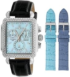 Diamond Strap Chronograph Blue Mother Of Pearl Dial