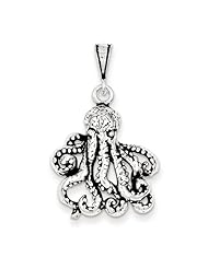 Sterling Silver Antiqued Octopus Charm