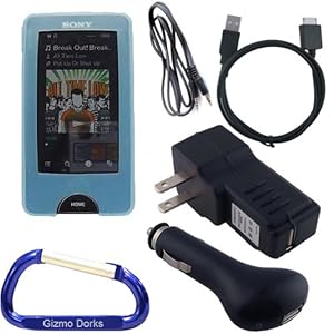 Extreme Car Combo Pack: Blue Silicone Skin Case Cover, USB Cable, USB Car Charger, USB Wall / Travel Charger, Screen Protector, 3.5mm to 3.5mm Auxiliary Stereo Cable, and Free Carabiner Key Chain for the Sony Walkman X Series (NWZ-X1051, NWZ-X1061) MP3 Player Extreme Car Combo Pack: Blue Silicone Skin Case Cover, USB Cable, USB Car Charger, USB Wall / Travel Charger, Screen Protector, 3.5mm to 3.5mm Auxiliary Stereo Cable, and Free Carabiner Key Chain for the Sony Walkman X Series (NWZ-X1051, NWZ-X1061) MP3 Player