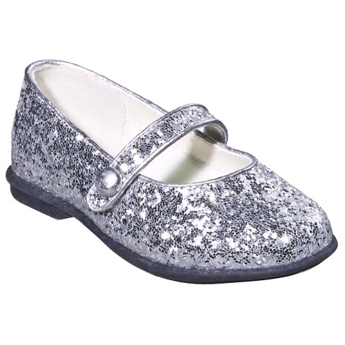 Toddler Girls' Circo Aniyah Glitter Ballet Flat Silver