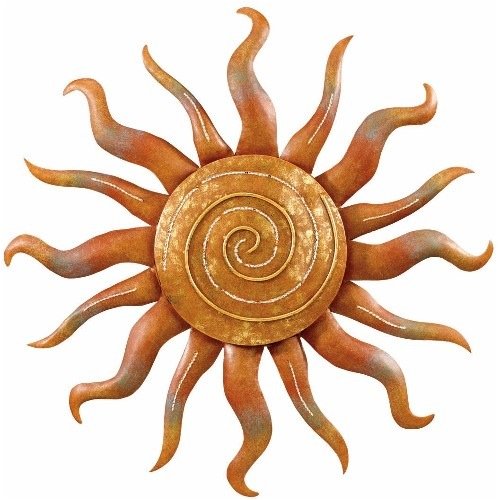 Wall Art 3D Metal Decor Sun Spiral 3D Metal (21x21) - Regal Art #S832
