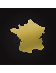Automotive Parts and Accessories: Decal Map Of France Weatherproof Motorbike Activity Permanent Sailbo Matte_Gold (2 X 1.93 In) - ___