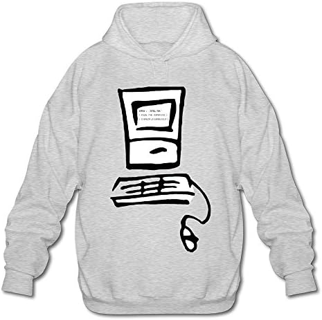 Cute Print Easy English Clothing Mens Pullover Ash