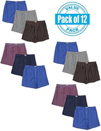 Classic Men's 12 Pack Classics Full Cut Cotton Boxer Shorts (3XL, Assorted)