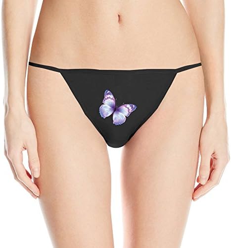 Caterpillars Become Beautiful Butterfly Girl Open Crotch G String Black